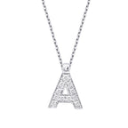 0.07 Carat Diamond A Letter Necklace