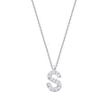 0.08 Carat Diamond S Letter Necklace