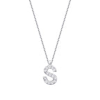 0.08 Carat Diamond S Letter Necklace