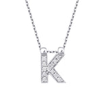 0.06 Carat Diamond K Letter Necklace