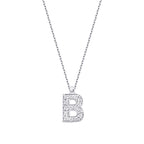 0.08 Carat Diamond B Letter Necklace