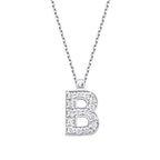 0.08 Carat Diamond B Letter Necklace