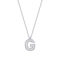0.07 Carat Diamond G Letter Necklace