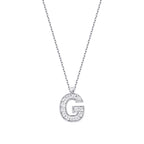 0.07 Carat Diamond G Letter Necklace