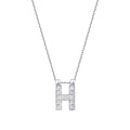 0.06 Carat Diamond H Letter Necklace