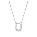 0.06 Carat Diamond U Letter Necklace