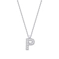 0.06 Carat Diamond P Letter Necklace