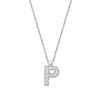 0.06 Carat Diamond P Letter Necklace