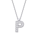 0.06 Carat Diamond P Letter Necklace