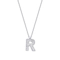 0.08 Carat Diamond R Letter Necklace