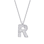 0.08 Carat Diamond R Letter Necklace