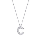 0.06 Carat Diamond C Letter Necklace