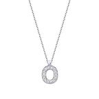 0.05 Carat Diamond O Letter Necklace