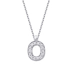 0.05 Carat Diamond O Letter Necklace