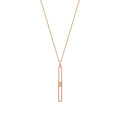 0.04 Carat Diamond Stone Long Necklace