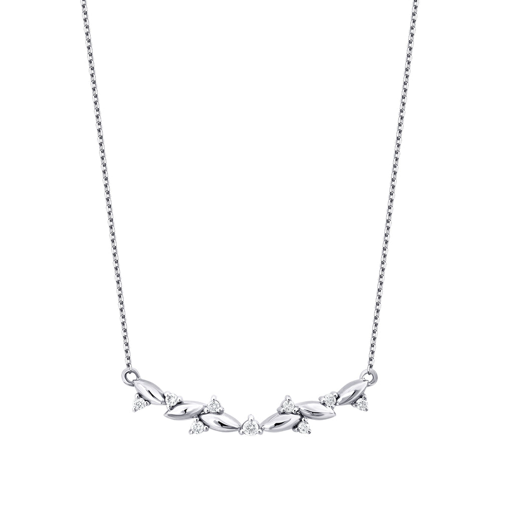 0.10 Carat Diamond Round Stone Necklace