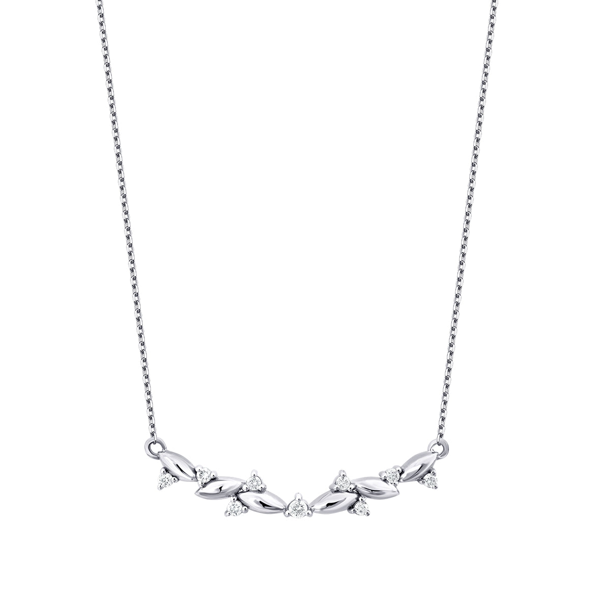 0.10 Carat Diamond Round Stone Necklace