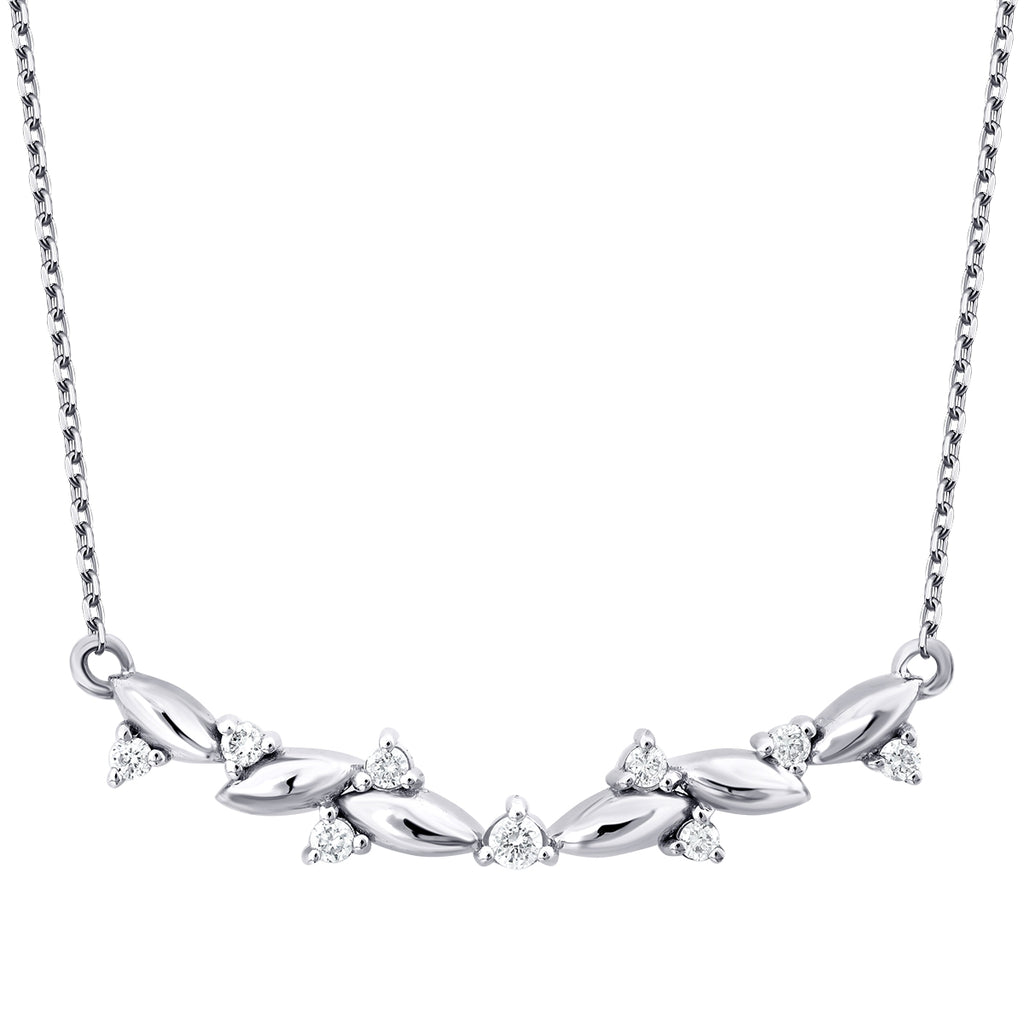0.10 Carat Diamond Round Stone Necklace