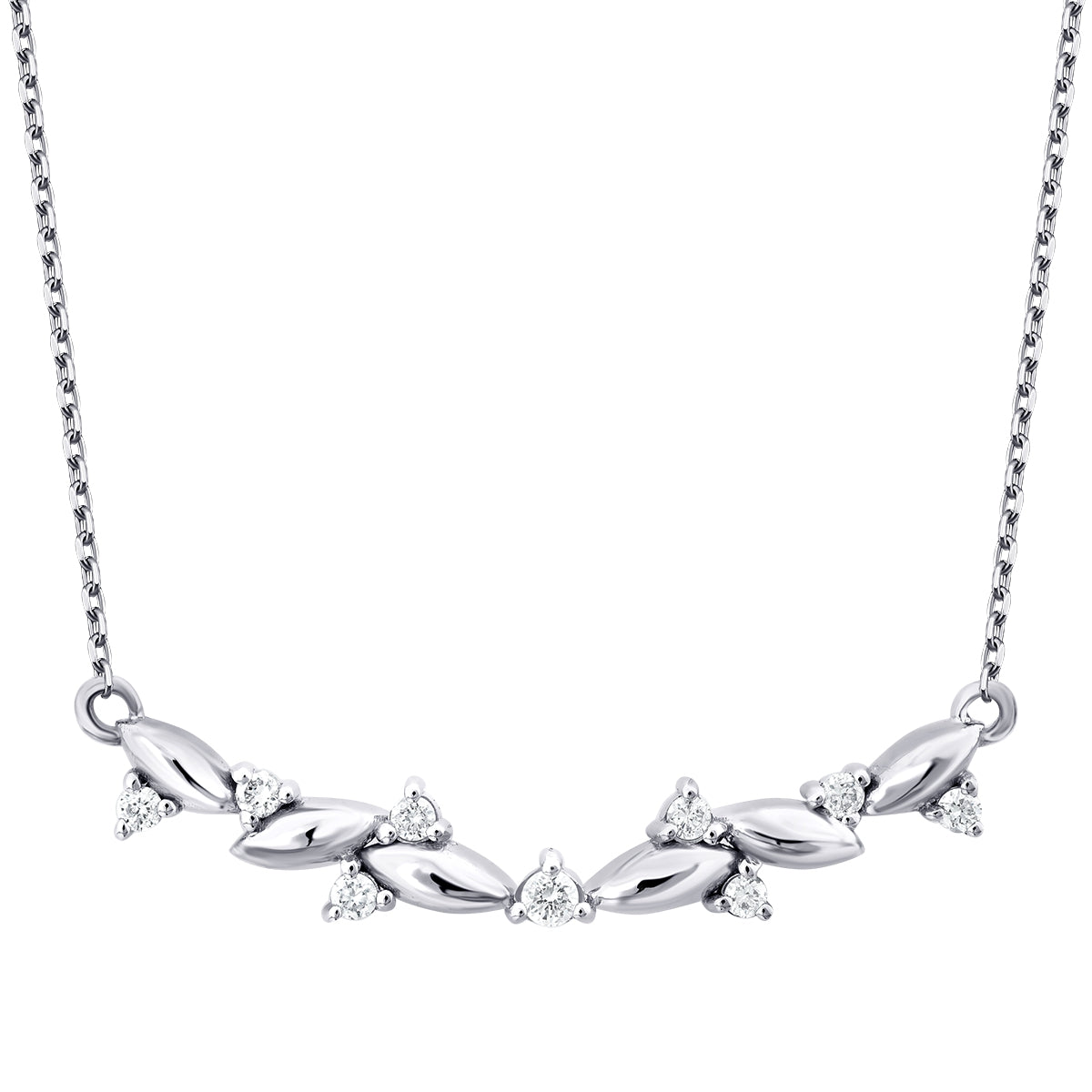 0.10 Carat Diamond Round Stone Necklace