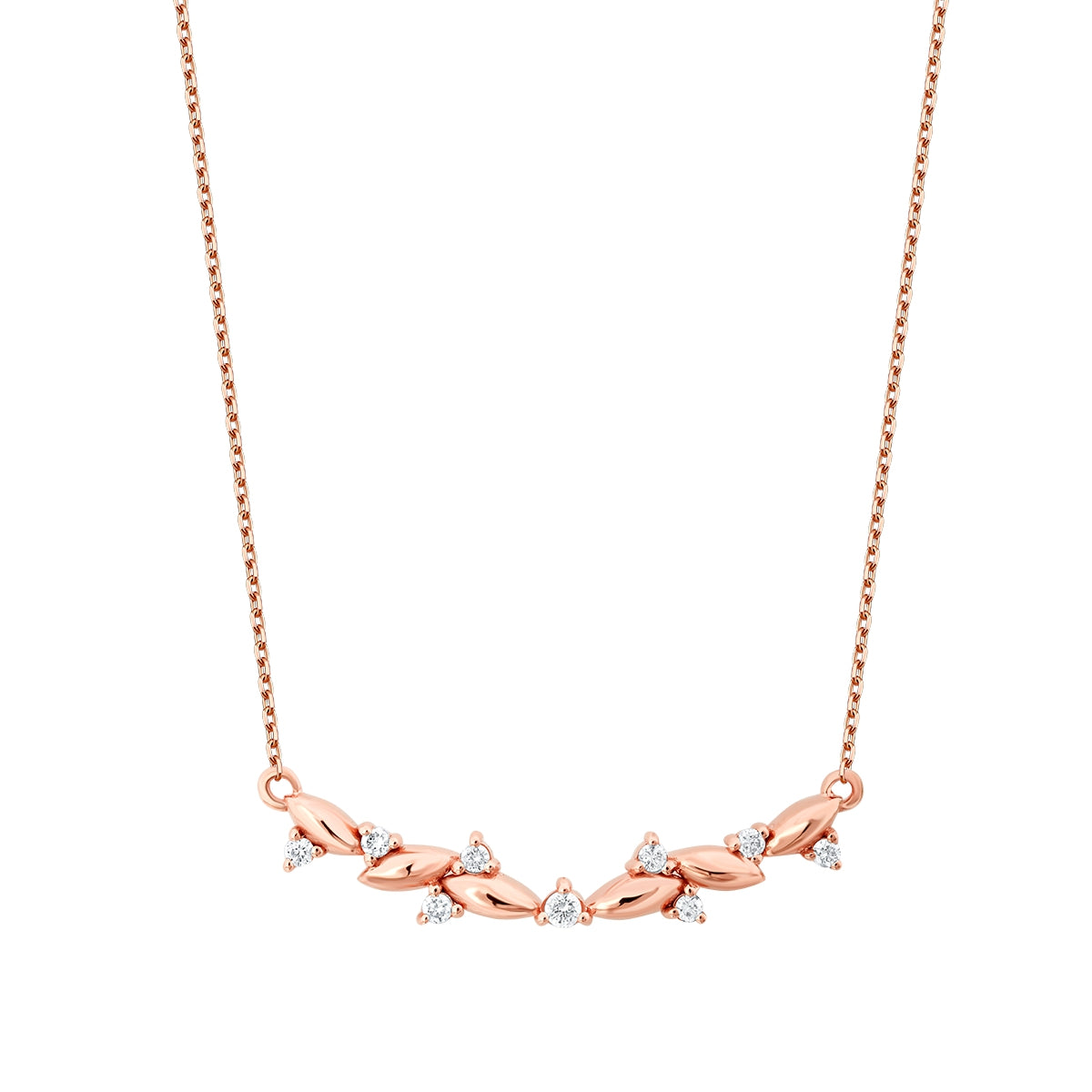 0.10 Carat Diamond Round Stone Necklace