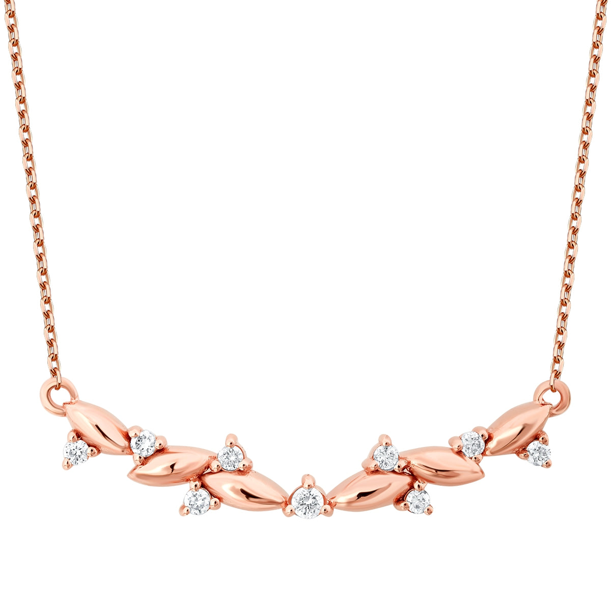 0.10 Carat Diamond Round Stone Necklace