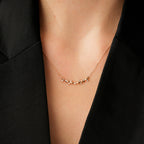 0.10 Carat Diamond Round Stone Necklace