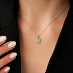 0.26 Carat Diamond Round Detailed Necklace