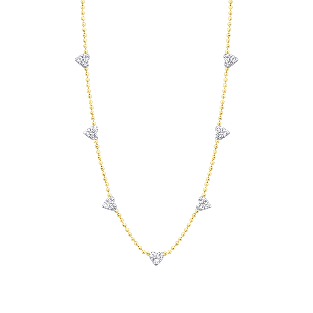 0.44 Carat Diamond Heart Detailed Necklace
