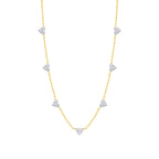 0.44 Carat Diamond Heart Detailed Necklace
