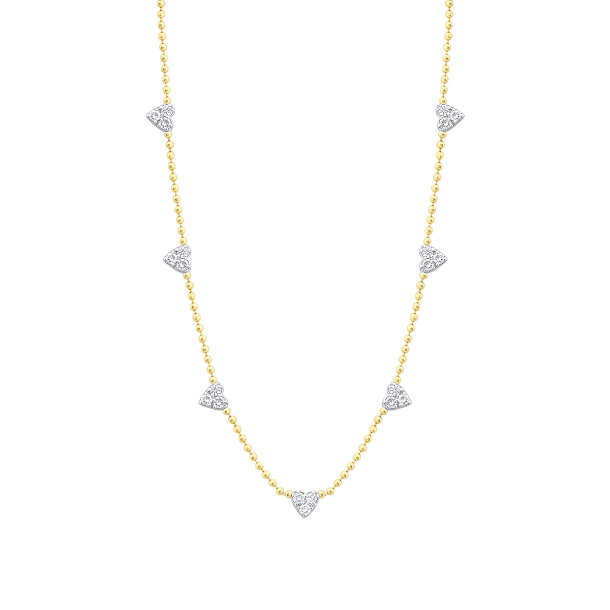 0.44 Carat Diamond Heart Detailed Necklace