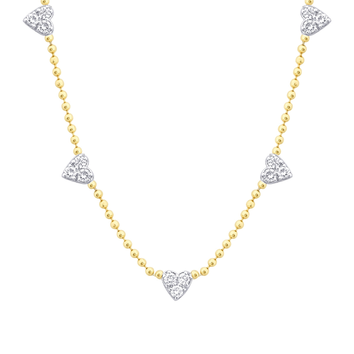 0.44 Carat Diamond Heart Detailed Necklace