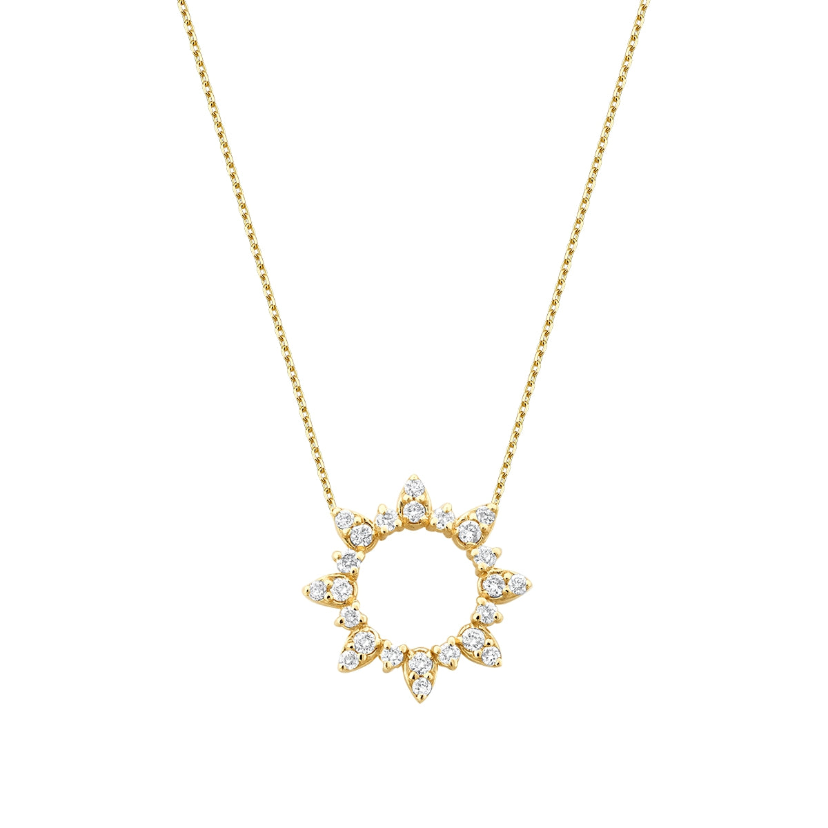 0.19 Carat Diamond Sun Necklace