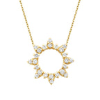 0.19 Carat Diamond Sun Necklace