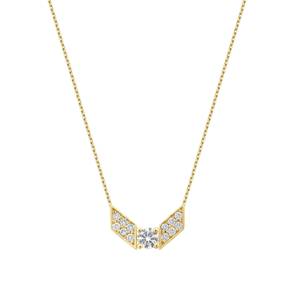 0.21 Carat Diamond Geometric Trend Necklace