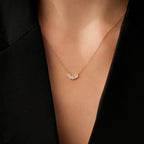 0.21 Carat Diamond Geometric Trend Necklace