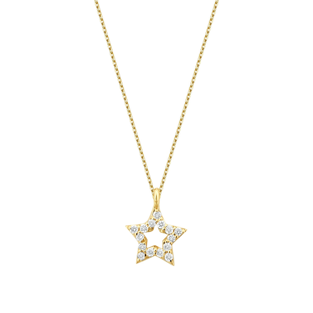 0.07 Carat Diamond Star Necklace