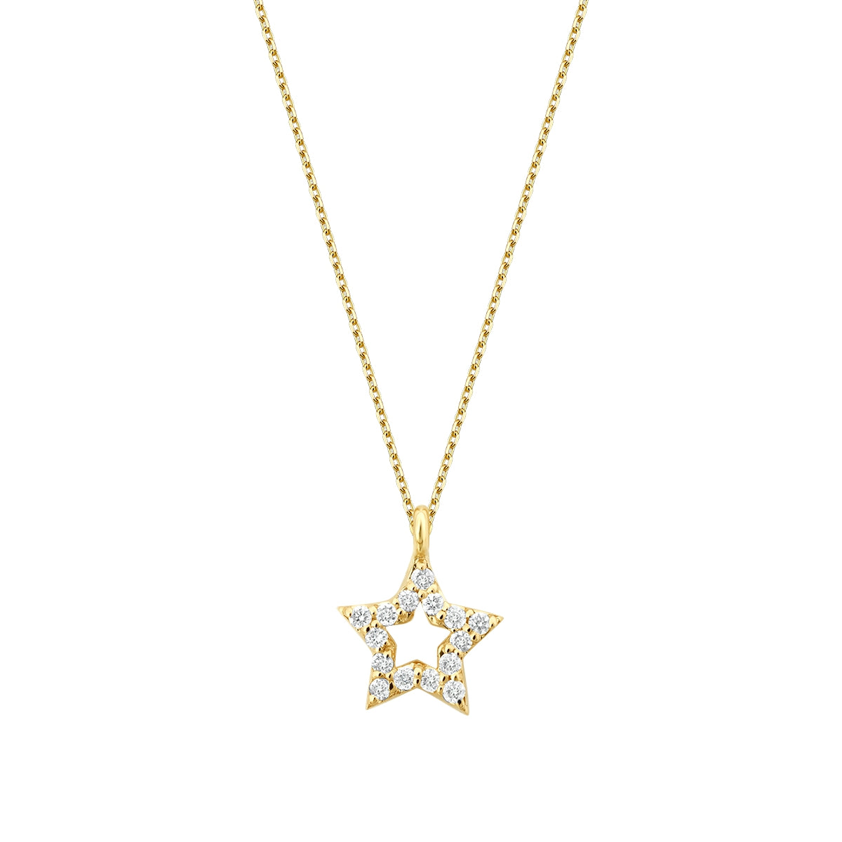 0.07 Carat Diamond Star Necklace