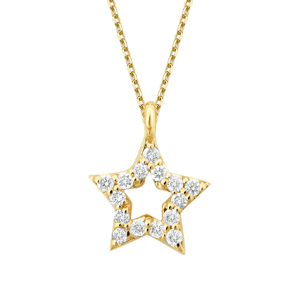 0.07 Carat Diamond Star Necklace