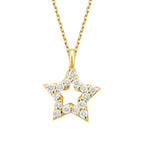 0.07 Carat Diamond Star Necklace