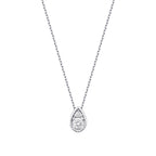 0.06 Carat Diamond Round Stone Pear Necklace