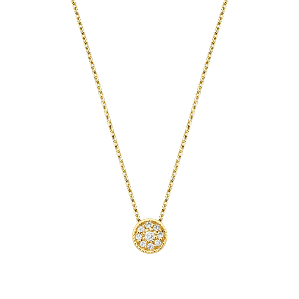 0.06 Carat Diamond Round Necklace