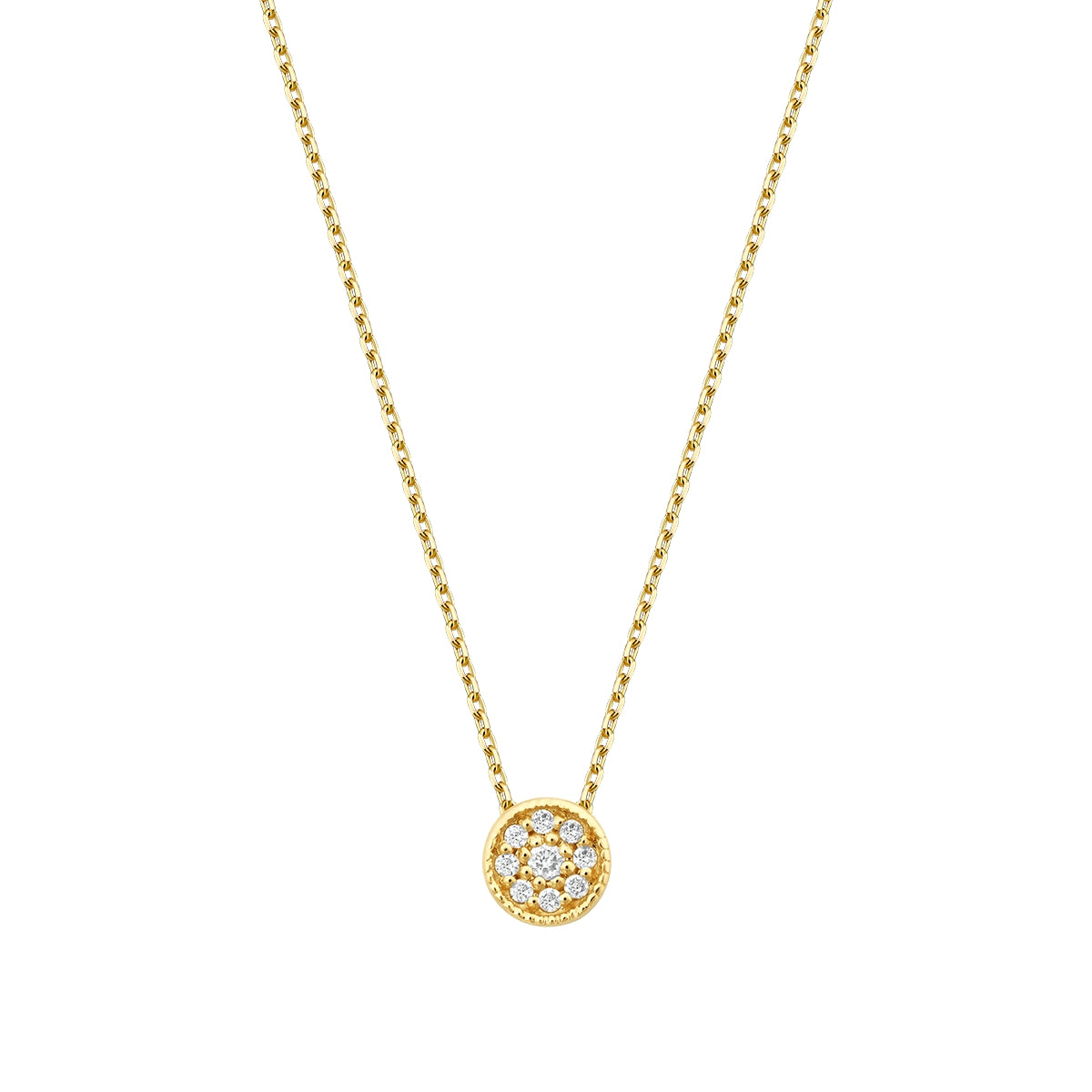 0.06 Carat Diamond Round Necklace