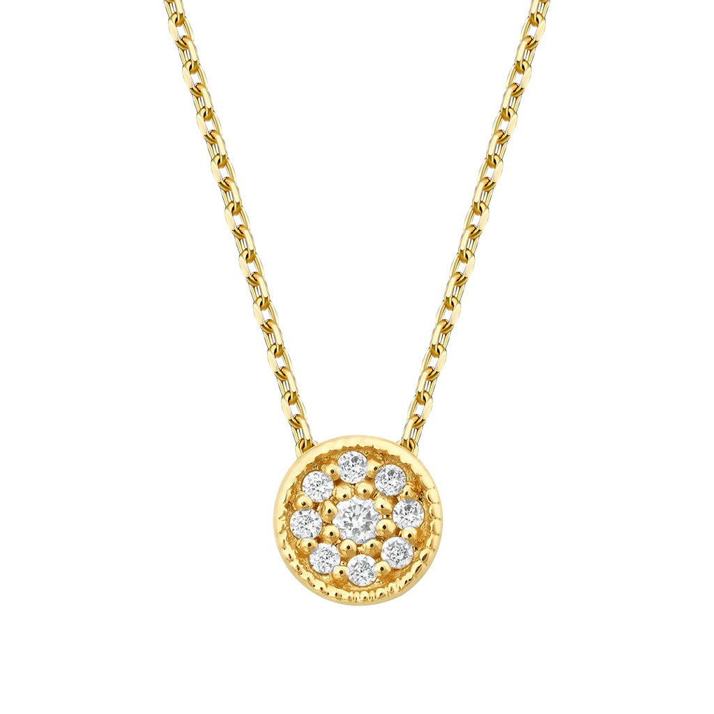 0.06 Carat Diamond Round Necklace
