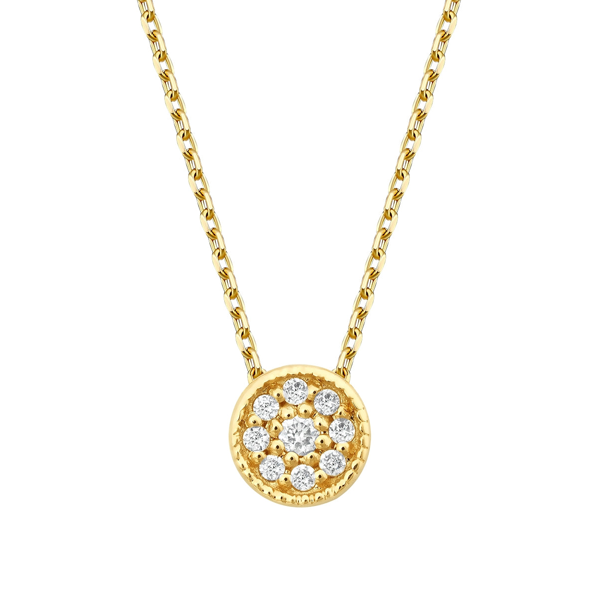 0.06 Carat Diamond Round Necklace