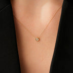 0.06 Carat Diamond Round Necklace