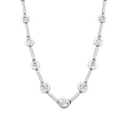 0.05 Carat Diamond Round Stone Necklace