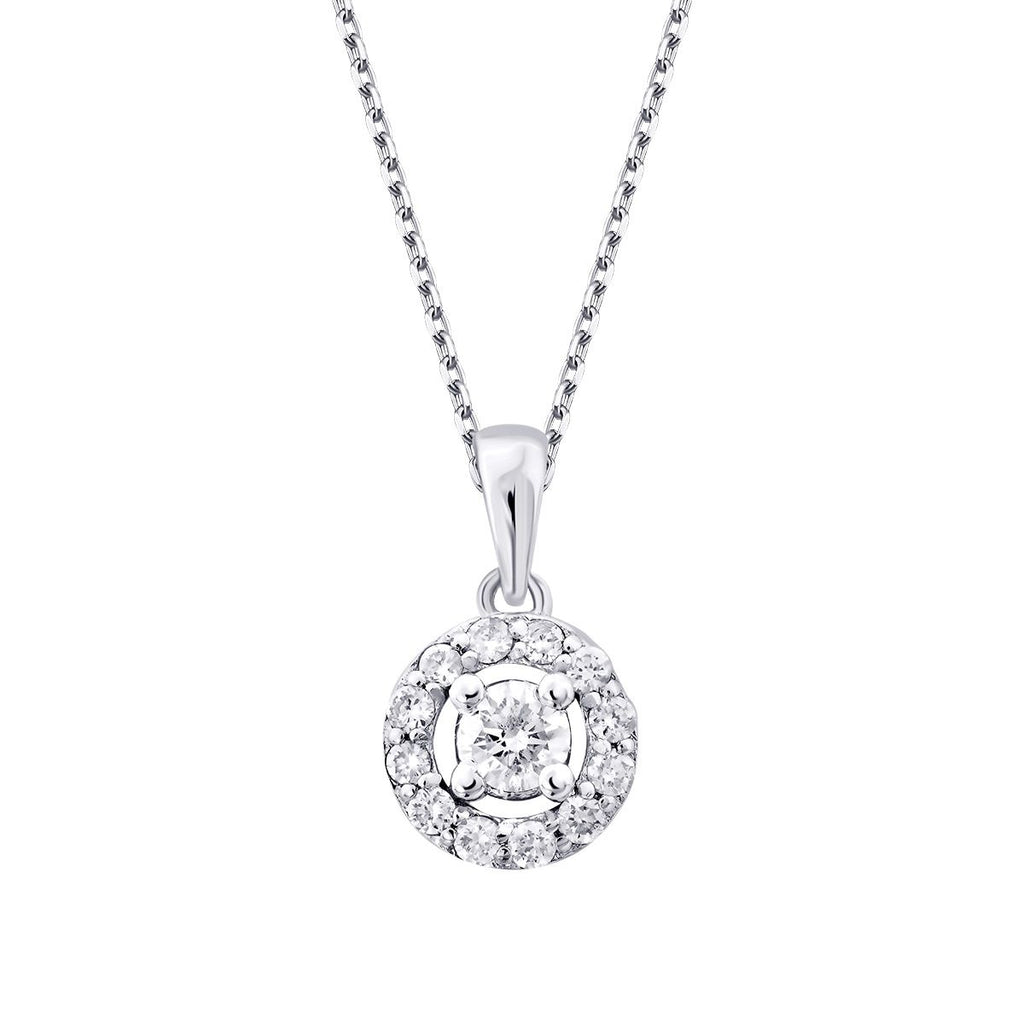 0.20 Carat Diamond Round Trend Necklace