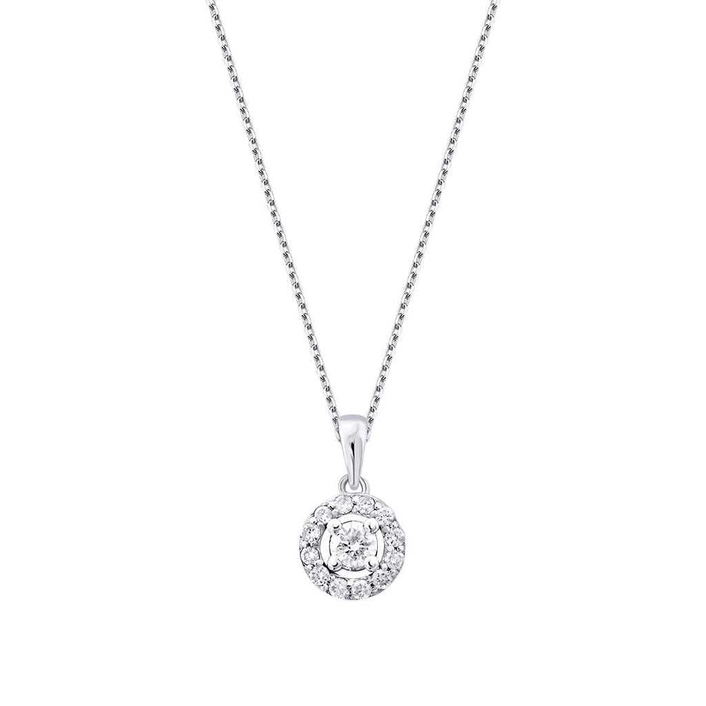 0.20 Carat Diamond Round Trend Necklace