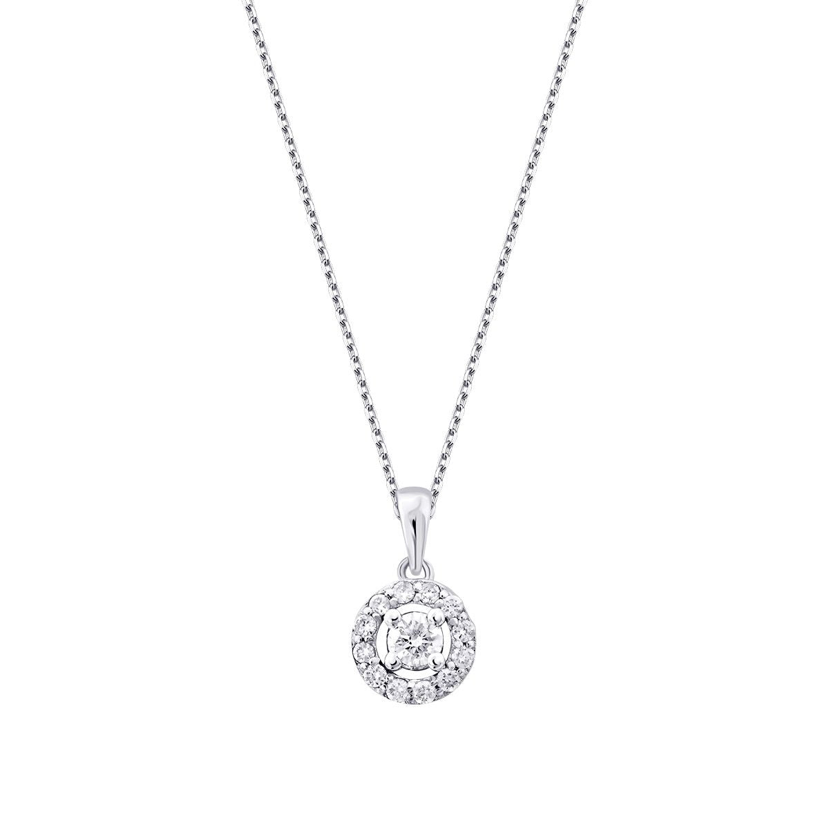 0.20 Carat Diamond Round Trend Necklace