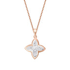 0.14 Carat Diamond Flower Necklace